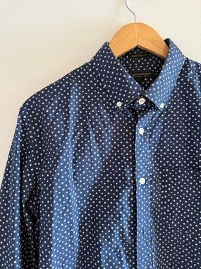 Banana Republic Navy Blue floral print Button-Down Shirt